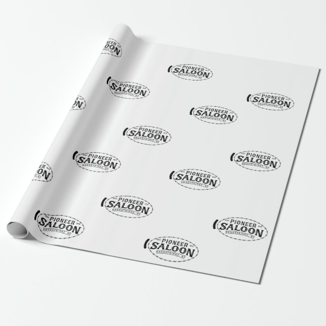 Pioneer Saloon Wrapping Paper (Unrolled)