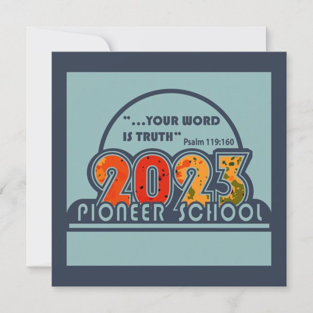 Pioneer School 2023  card (Front)