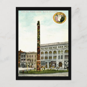 Pioneer Square, Seattle 1908 Vintage Postcard