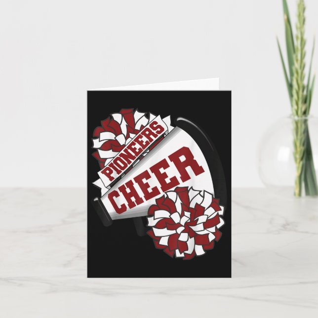 Pioneers Cheer Back To School Cheerleading Spirit  Card (Front)