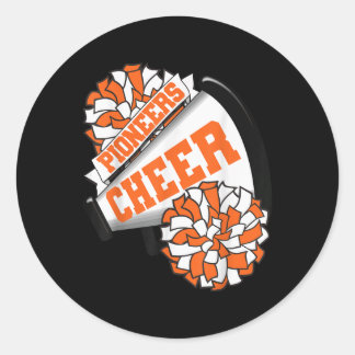 Pioneers Cheer Back To School Cheerleading Spirit Classic Round Sticker
