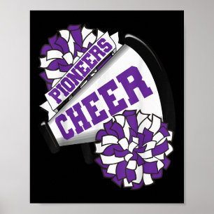 Pioneers Cheer Back To School Cheerleading Spirit Poster