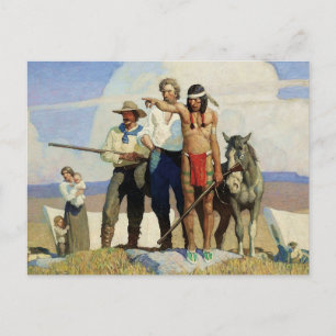 Pioneers Western Art by NC Wyeth Postcard