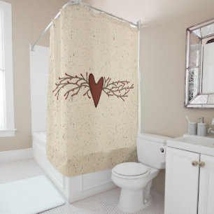 Pip Berry Heart Shower Curtain
