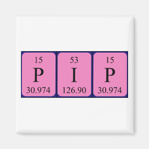 Pip periodic table name magnet