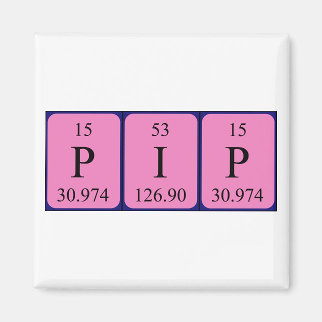 Pip periodic table name magnet (Front)