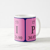 Pip periodic table name mug (Front Right)