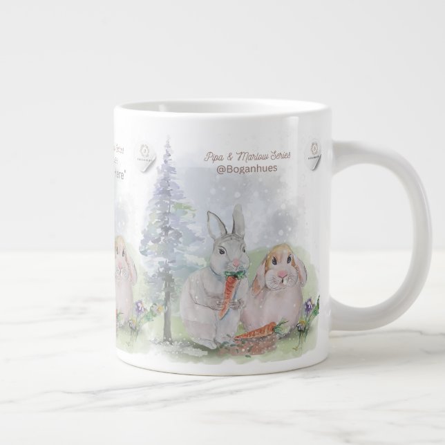 "Pipa & Marlow" Boganhues Print  Large Coffee Mug (Right)