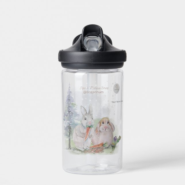 "Pipa & Marlow" Boganhues Print Water Bottle (Front)
