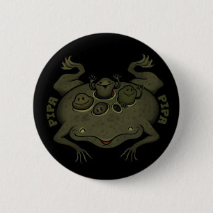 Pipa Pipa (Surinam Toad) 6 Cm Round Badge