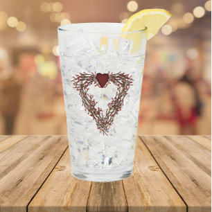 Pipberry Heart Wreath Mug Glass