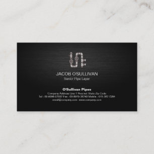 Pipe Layer Fitter Plumber Plumbing Business Card