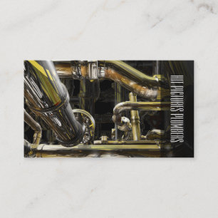 Pipe Network Plumber Contractor Construction Business Card