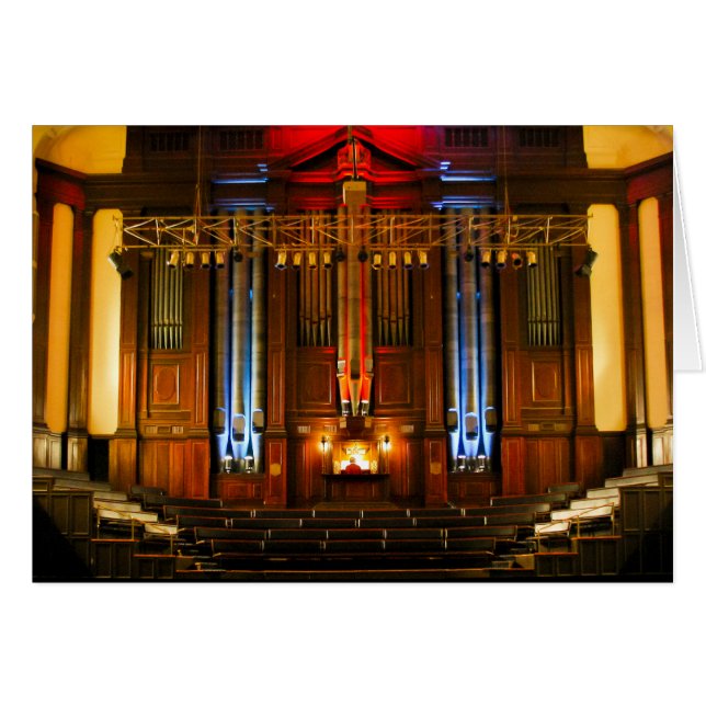 Pipe organ and organist (Front Horizontal)
