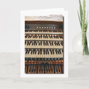 Pipe organ at Temple Church, London Greeting card
