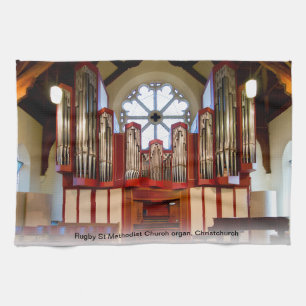 Pipe organ Christchurch Tea Towel