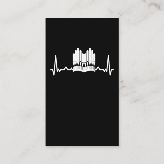 Pipe Organ Heartbeat Church Music Organist Business Card (Front)