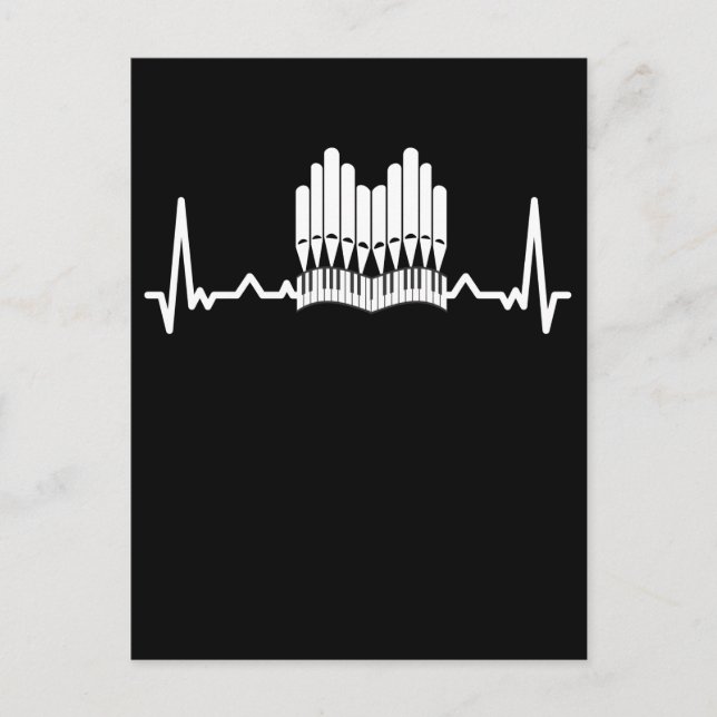 Pipe Organ Heartbeat Church Music Organist Postcard (Front)