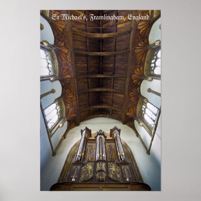 Pipe organ in Framlingham Church, UK Poster (Front)