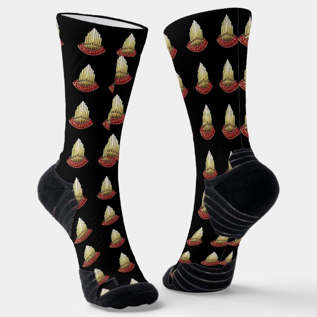 Pipe Organ Organist Concert  Socks (Angled)