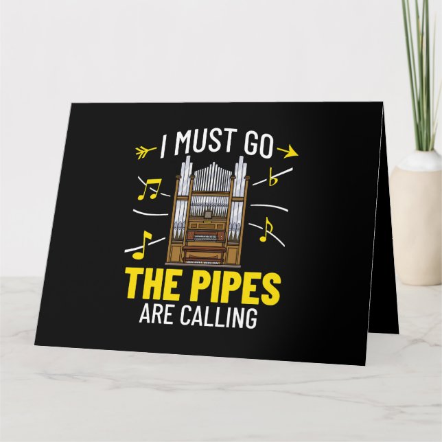 Pipe Organ Piano Organist Instrument Music Musicia Card (Front)