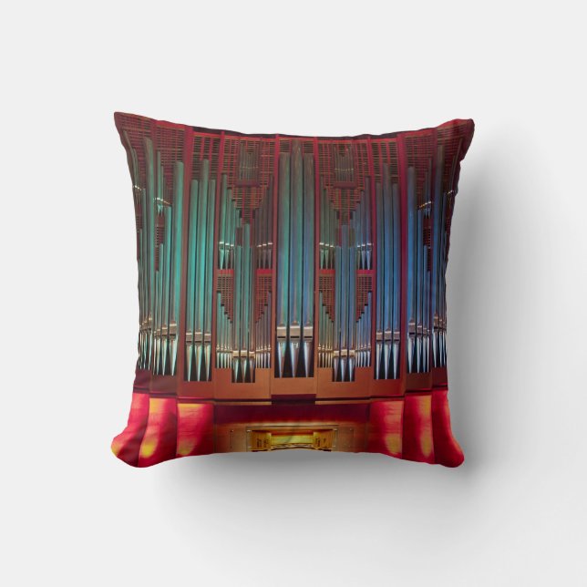 Pipe organ pillow - dark green  back (Front)