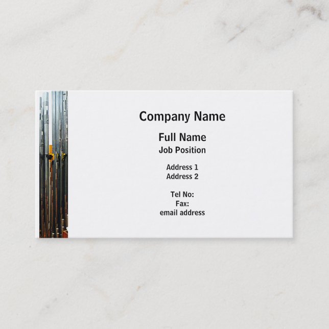 Pipe Organ Pipes Business Card (Front)