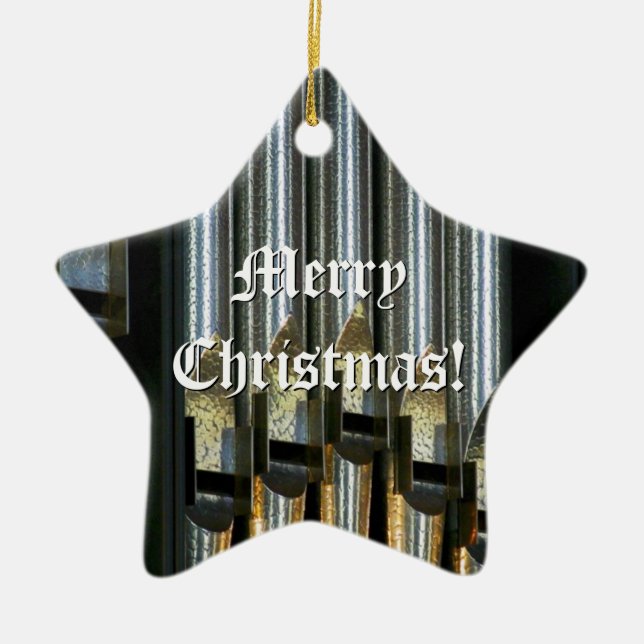 Pipe organ pipes Christmas ornament (Front)