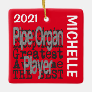Pipe Organ Player Extraordinaire CUSTOM Ceramic Ornament