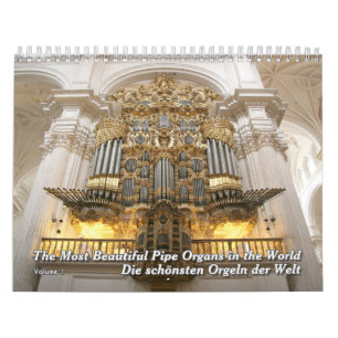 Pipe Organ Wall Calendar – A Music Calendar 
