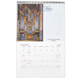 Pipe organs in their place Calendar