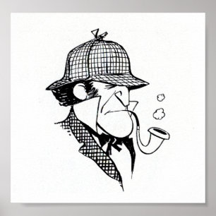 Pipe Smoking Detective Poster