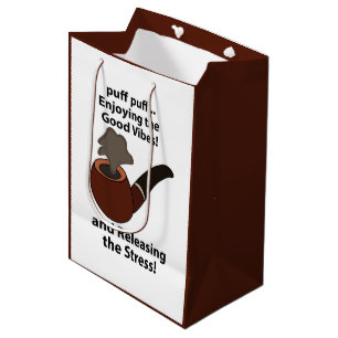 Pipe Smoking Enjoying The Good Vibes Pipe Smoking Medium Gift Bag