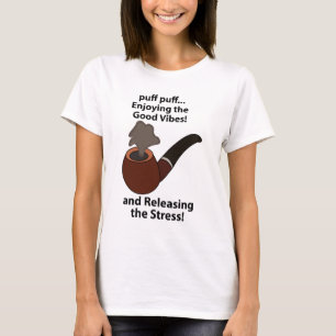 Pipe Smoking Enjoying The Good Vibes Pipe Smoking T-Shirt