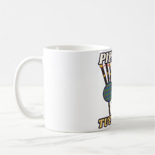 Piped In Tucking In Burns Night Bagpipes Coffee Mug