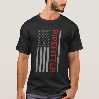 Pipefitter Patriotic Usa Flag Welding Fan Welder T-Shirt