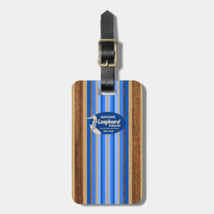 Pipeline Surfboard Hawaiian Striped Luggage Tags