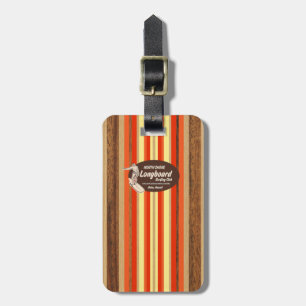 Pipeline Surfboard Hawaiian Striped Luggage Tags