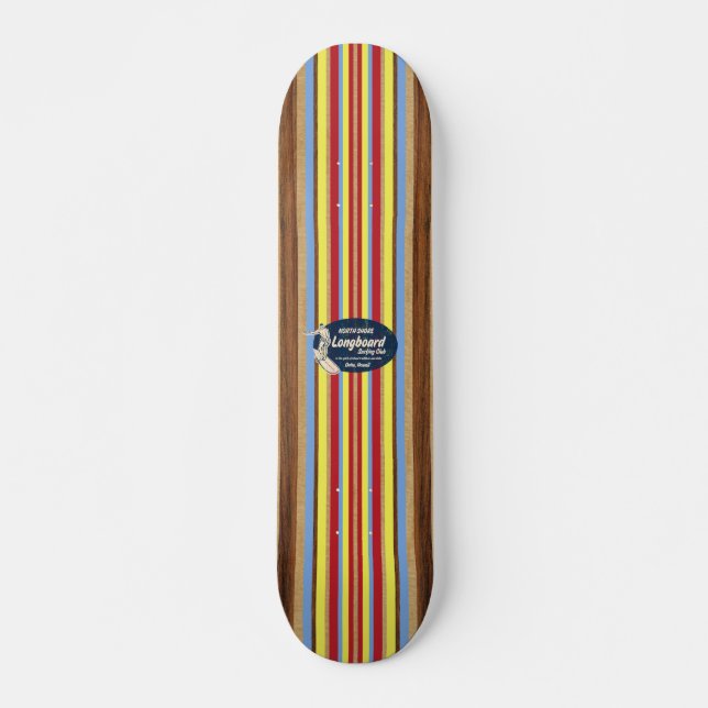 Pipeline Vintage Surf Skateboard (Front)