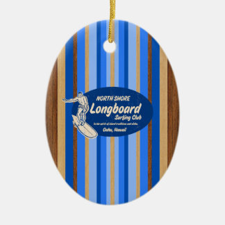 Pipeline Vintage Surfboard Ornament