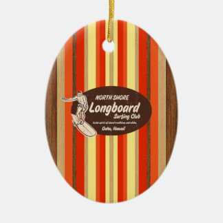 Pipeline Vintage Surfboard Ornament
