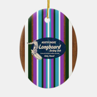 Pipeline Vintage Surfboard Ornament
