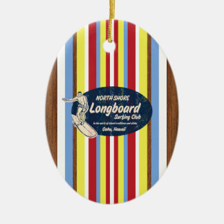 Pipeline Vintage Surfboard Ornament