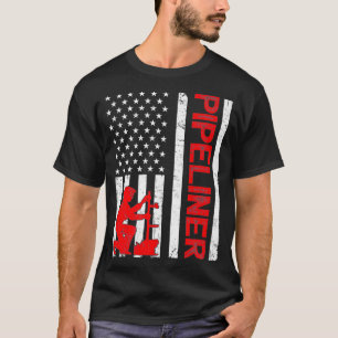 Pipeliner Vintage American Flag Pipeline Welder Pr T-Shirt