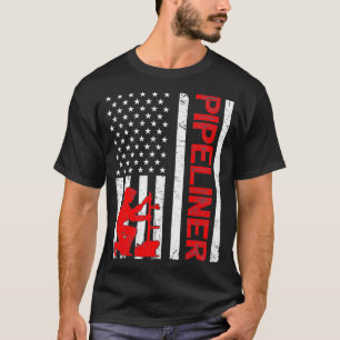 Pipeliner Vintage American Flag Pipeline Welder T-Shirt