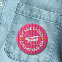 Piper Cub Aeroplane Not Your Co-Pilot Funny Pink