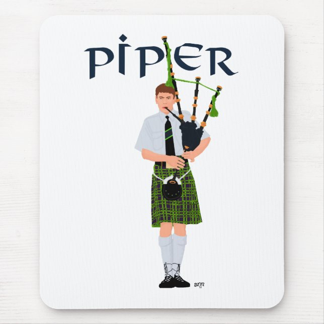 PIPER Green Plaid Mouse Mat (Front)