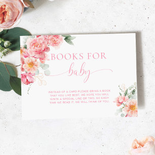 Piper Peony Baby Shower Books For Baby Request Enclosure Card