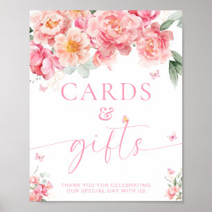 Piper Peony Floral Butterfly Cards and Gifts Sign