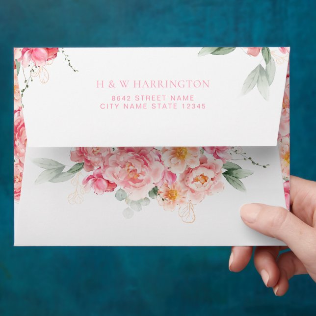 Piper Peony Floral  Envelope (Hand)